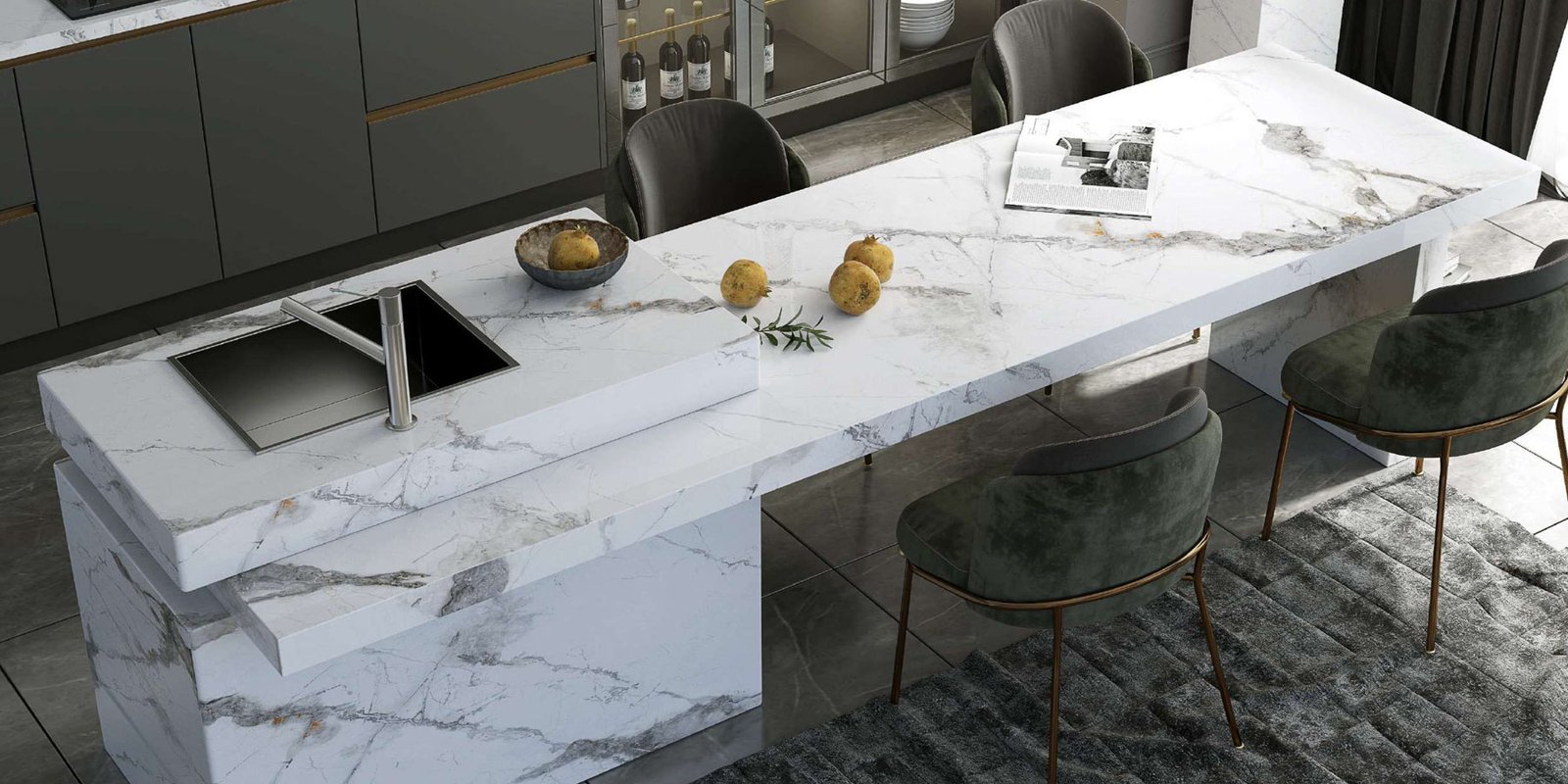 1600x3200mm tiles by Brixen Ceramica